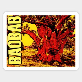 "Gouye Sipi" the Ancient Mystical Sacred Baobab Tree - Red Sticker